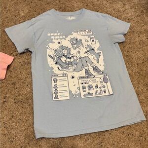 Vapor 95 Zumiez  Shiba Quest Blue Graphic Short Sleeve Tee size Small
